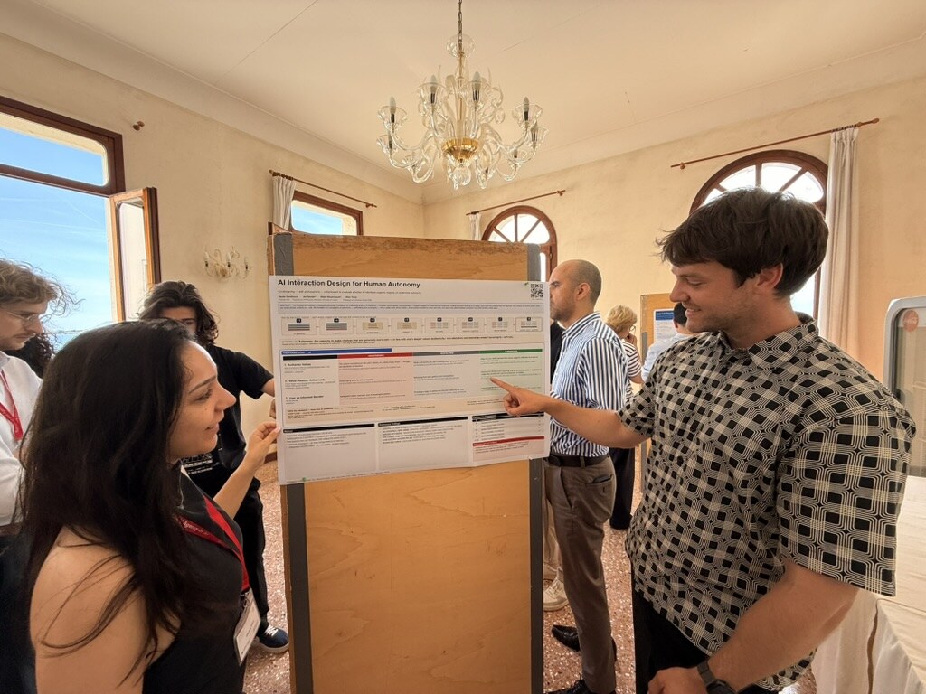 Presenting the AI Interaction Design for Human Autonomy poster at the Philosophy of AI Summer School, Venice